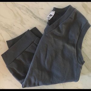 American Apparel Grey V-Neck Vest